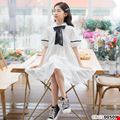 Đầm sơ mi đính kèm nơ rời dáng vẻ Babydoll cực xinh dành cho nhỏ nhắn gái