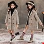 Áo dạ kẻ cho bé phong cách Hàn Quốc chần bông ấm áp