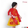 Áo dài cách tân may mắn ngày xuân cho bé gái
