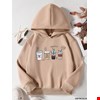 Áo Hoodie Hoạt hình màu be cá tính cho bé gái size lớn