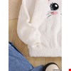 Áo hoodie lông cừu hình mèo xinh xắn cho bé gái