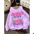 Áo hoodie vải nỉ có mũ Alway cho bé gái