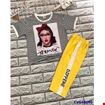 Bộ đồ thun áo cô gái kẻ sọc và quần lửng cực cool cho bé gái 1-15 tuổi  [size đại]