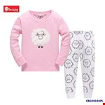 Bộ thun tay dài in CỪU cho bé gái từ 2-15 tuổi