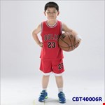 Bộ thun thể thao sát nách bulis 23 cực chất cho bé trai từ 4 - 14 tuổi Màu Đỏ