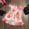 Đầm maxi trễ vai tiểu thư siêu dễ thương cho bé gái-size Đại