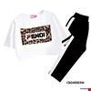 Bộ áo croptop và quần lửng Fendi cho bé gái từ 1-15 tuổi- Size Đại