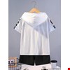 Bộ đồ thun bé trai phong cách với áo thể thao Hoodie và quần short