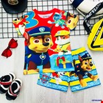 Bộ thun 3D hình CHÚ CHÓ CỨU HỘ cho bé trai từ 1-10 tuổi