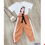 Đồ bộ bé gái gồm áo thun cô gái và quần lửng alibaba cho bé gái từ 7-10 tuổi