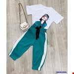 Đồ bộ bé gái gồm áo thun cô gái và quần lửng alibaba cho bé gái từ 7-10 tuổi