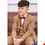 Bộ vest 3 chi tiết cho bé trai từ 2-10 tuổi MÀU VÀNG NÂU