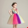 Đầm công chúa kim sa phối màu cực xinh dành cho bé gái