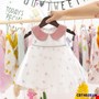 Đầm phối voan họa tiết cánh bướm cho bé gái từ 6 tháng -2 tuổi