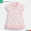 Đầm thun Polo cầu vòng dành cho bé gái