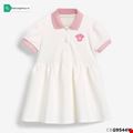 Đầm thun Polo in họa tiết dành cho bé gái