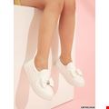 Giày Slip-On Nữ Màu Trắng Có Trang Trí Nơ