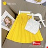 Set áo dây Croptop phối chân váy dây kéo cực xinh dành cho bé gái