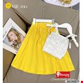Set áo dây Croptop phối chân váy dây kéo cực xinh dành cho bé gái