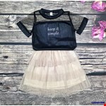 Sét áo Keep it simpe và chân váy tầng cho bé gái từ 2-5 tuổi