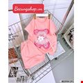 Sét áo thun Gấu đính hoa 3D phối quần short cực xinh cho bé gái