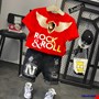 Sét áo thun Rock&Roll và quần jean wash rách cực ngầu cho bé trai từ 1-12 tuổi