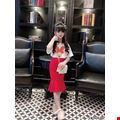 set áo thun và chân váy đuôi cá xinh xắn cho bé gái