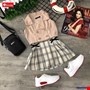 Sét áo vest và chân váy caro xinh xắn cho bé gái từ 1-12 tuổi
