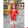 (SIZE ĐẠI )Áó dài tết cách tân cho bé từ 1-8 tuổi màu đỏ