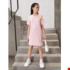 Váy thun cotton basic kèm gấu dễ thương cho bé gái