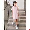 Váy thun cotton basic kèm gấu dễ thương cho bé gái