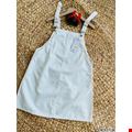 Yếm váy kaki trắng cho bé gái