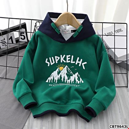 Áo hoodie SUPKELH họa tiết cho bé trai và bé gái