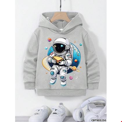 Áo hoodie tay dài phối nón vũ trụ cho bé trai