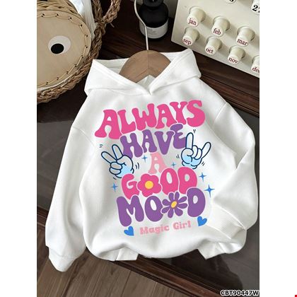 Áo hoodie vải nỉ có mũ Alway cho bé gái