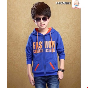 Aó khoác Fashion phong cách thể thao cho bé trai từ 1-8 tuổi màu xanh