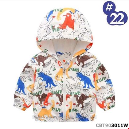 Áo khoác gió 2 lớp họa tiết khủng long