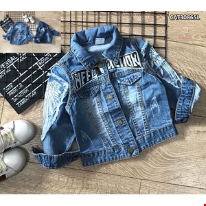 Áo khoác jean hàng cao cấp cực sành điệu cho bé màu xanh Nhạt