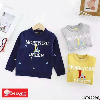 Áo len họa tiết chữ LA cho bé trai và bé gái