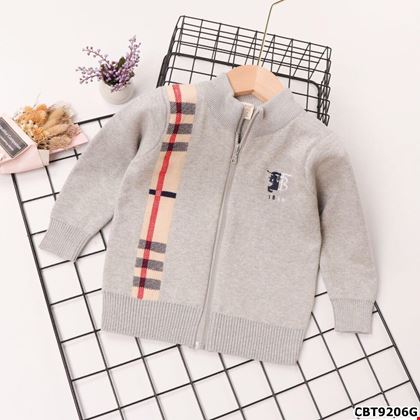 Áo khoác len thu đông BBR có dây kéo cho bé trai