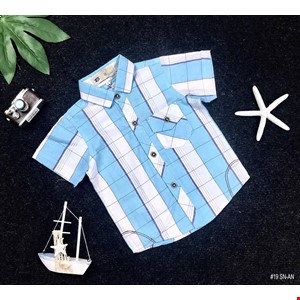 Áo sơ mi cotton caro sọc to cho bé trai từ 1 tuổi-16 tuổi [Size Đại]