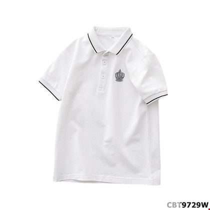 Áo thun cổ trụ in logo dành cho bé trai