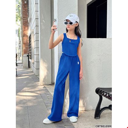 Bộ bé gái áo sát nách phối quần ống loe cá tính nổi bật