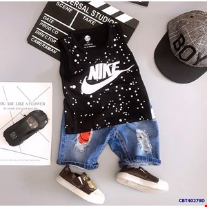 Bộ jean và áo thun Nike cho bé trai từ 1-12 tuổi
