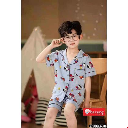 Bộ pijama thun cotton mặc nhà cho bé trai
