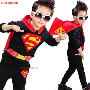 Bộ siêu nhân kèm áo choàng cực ngầu cho bé chỉ còn size 9kg