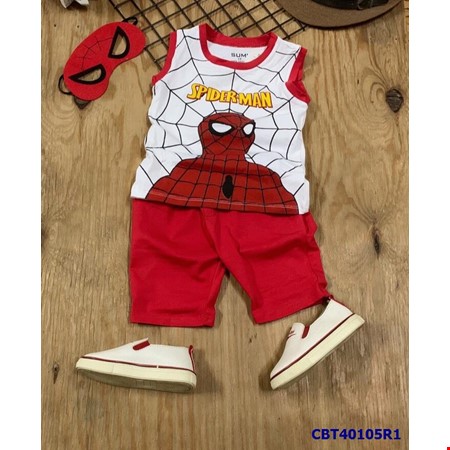 Bộ thun ba lỗ Spider Man kèm mặt nạ cho bé trai từ 2-15 tuổi [Size Đại]