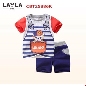 Bô thun bé trai in hình chú gấu siêu dễ thương