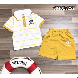 Bộ thun cổ trụ cho bé màu VÀNG