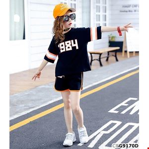 Bộ thun đùi 1984 năng động cho bé gái